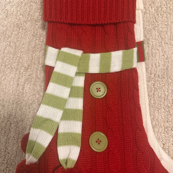 Lot of Five Multicolored Cable Knit Holiday Stocking Decor. EUC. - Picture 5 of 8